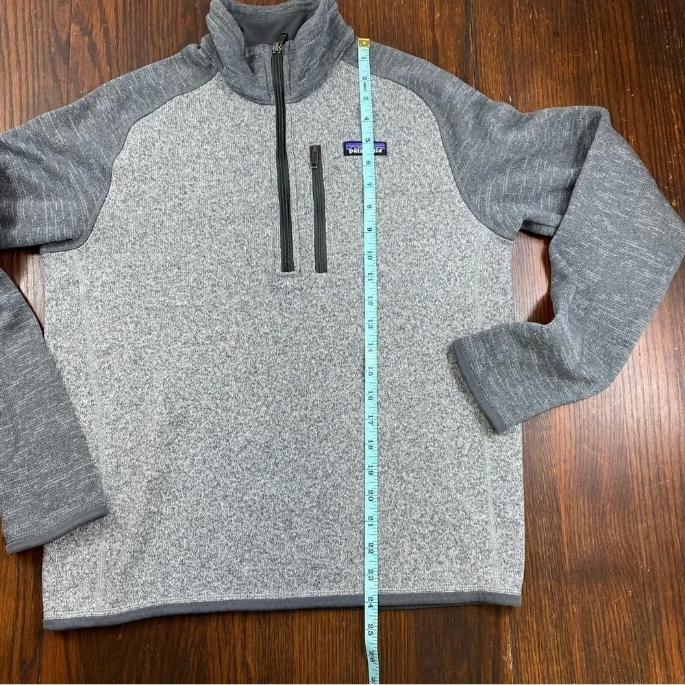 Patagonia Men’s‎ Better Sweater Quarter Zip Pullover Fleece Gray Small